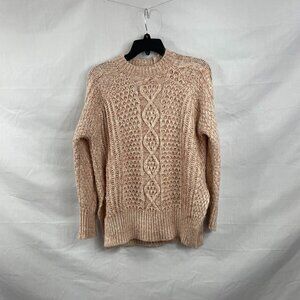 Forever 21 Rose Cable-Knit Sweater Size S